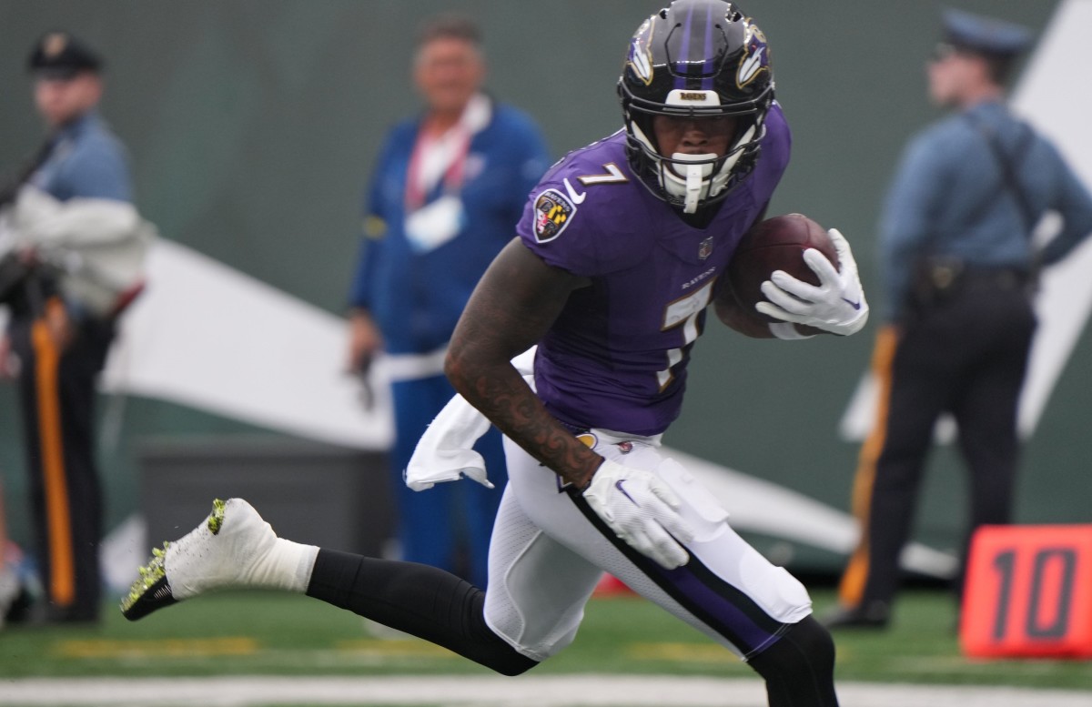 Ravens wide receiver Rashod Bateman